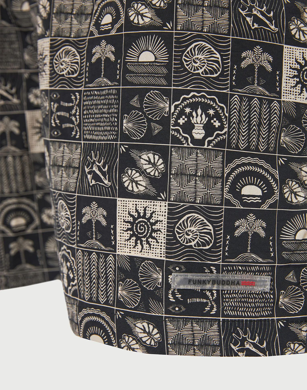 Funky Buddha Ανδρικό Μαγιό Fbm013-012-16-Anthracite Mixed ανδρικά ρούχα μαγιό Σορτς Politikos Shop Πολιτικός