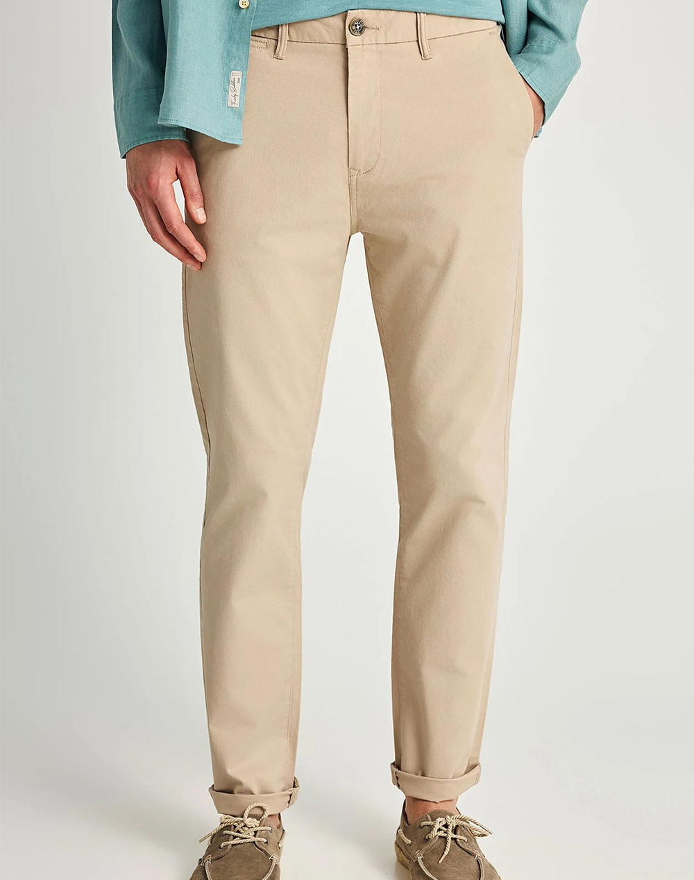 FUNKY BUDDHA Trousers FBM013-001-02-GREIGE Biege