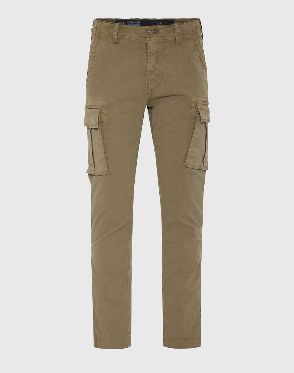 FUNKY BUDDHA Trousers FBM013-002-02-DUSTY KHAKI Khaki