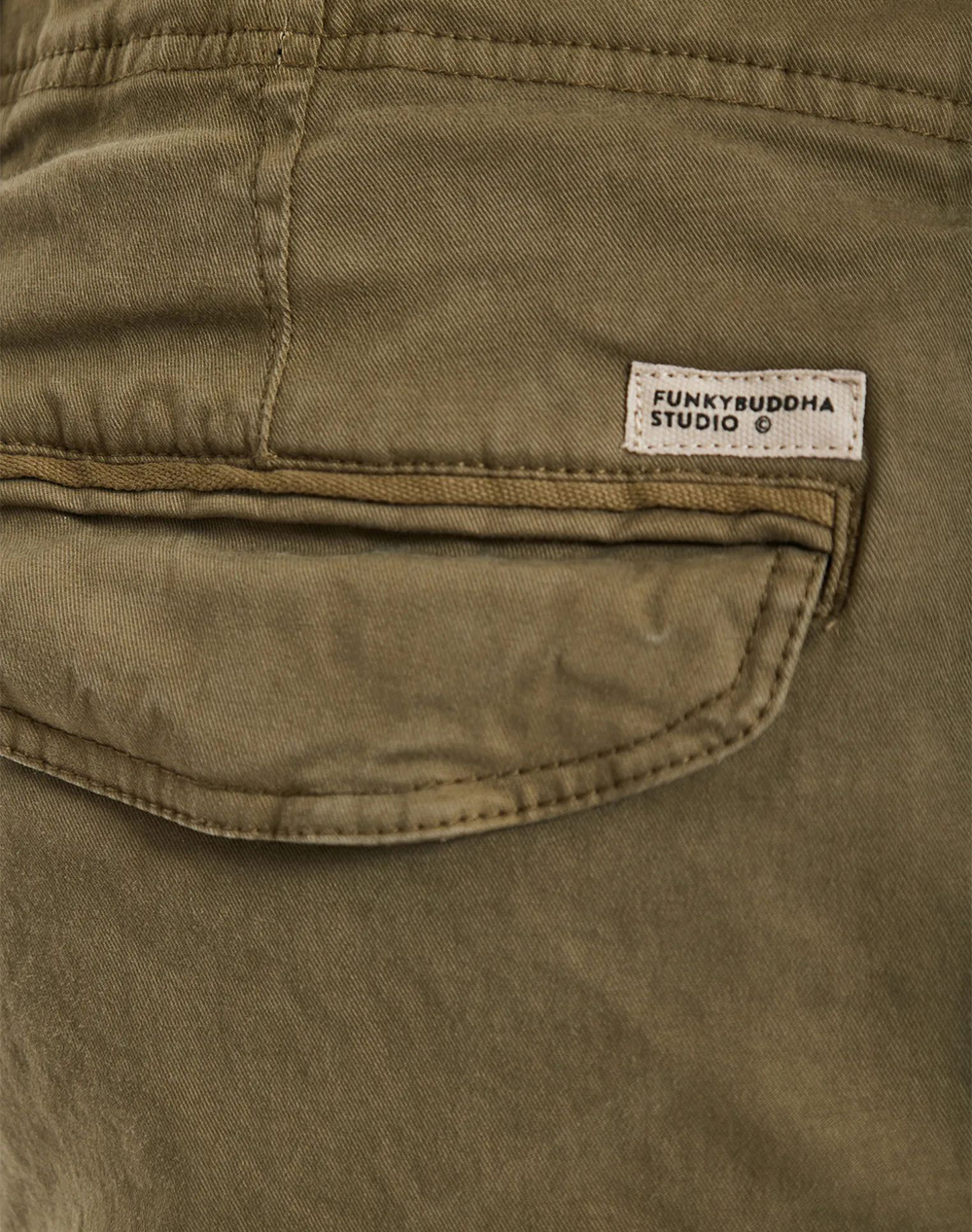 Funky Buddha Trousers Fbm013-002-02-Dusty Khaki ανδρικά ρούχα παντελόνια Cargo Politikos Shop Πολιτικός