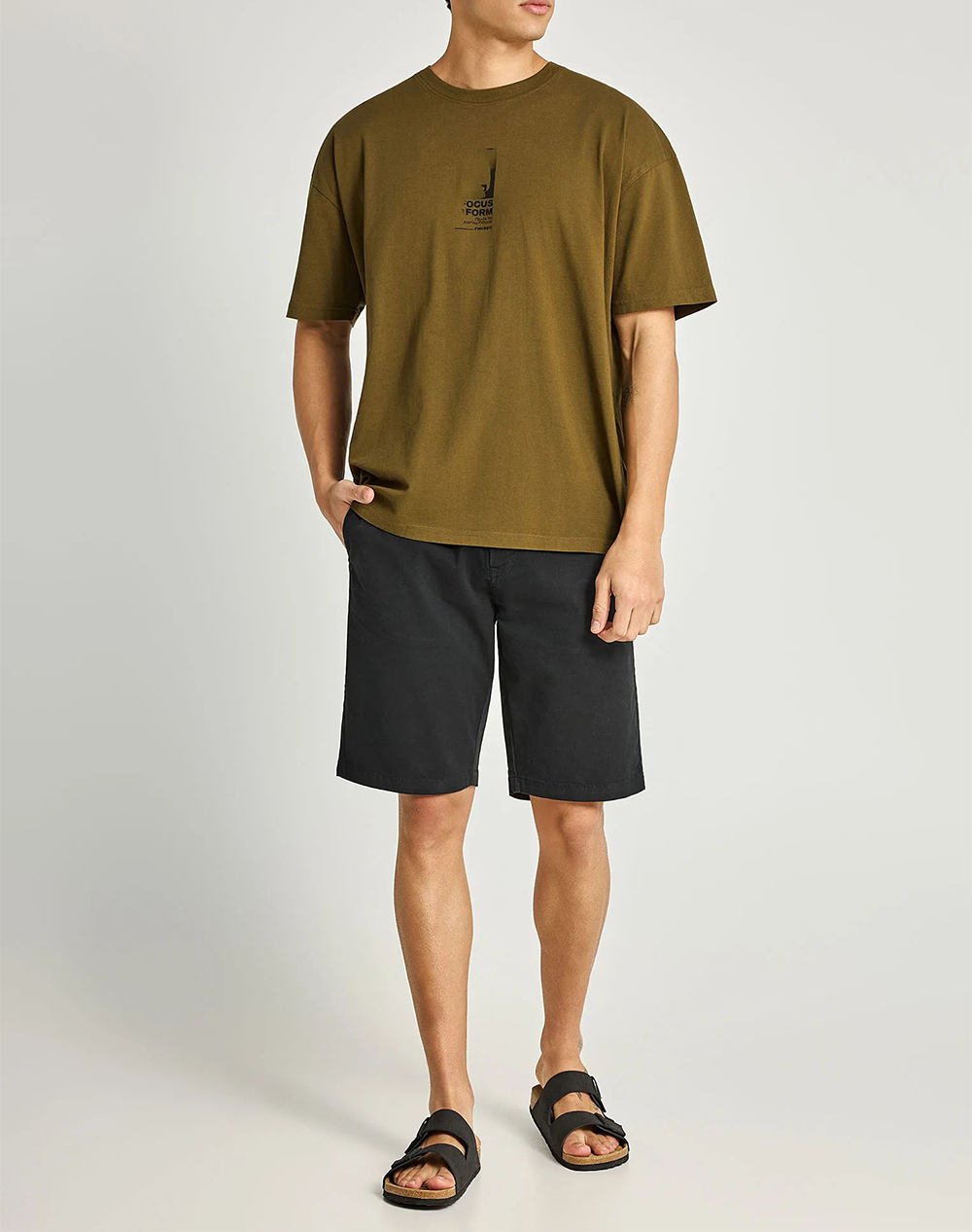 Funky Buddha Shorts Fbm013-001-03-Black Black ανδρικά ρούχα Σορτς Βερμουδες Chinos Politikos Shop Πολιτικός