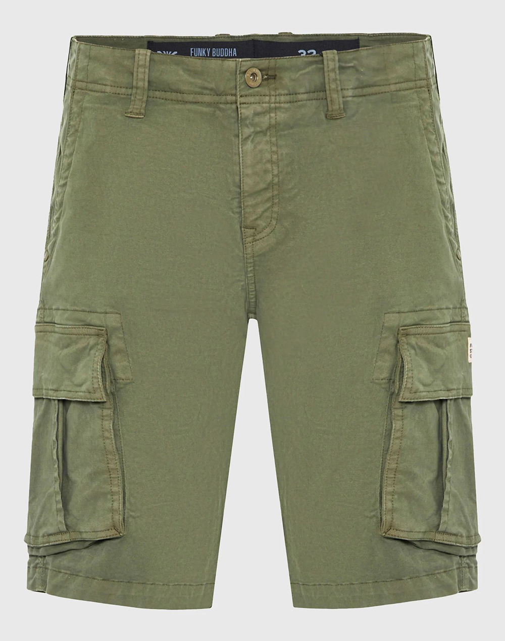 Funky Buddha Shorts Fbm013-002-03-Deep Forest Khaki ανδρικά ρούχα Σορτς Βερμουδες Cargo Politikos Shop Πολιτικός