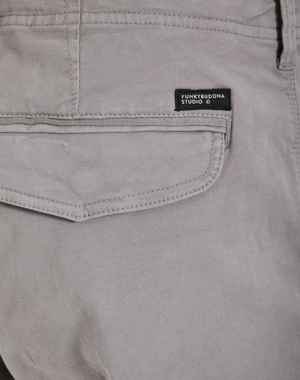 Funky Buddha Shorts Fbm013-002-03-Grey Lightgray ανδρικά ρούχα Σορτς Βερμουδες Cargo Politikos Shop Πολιτικός
