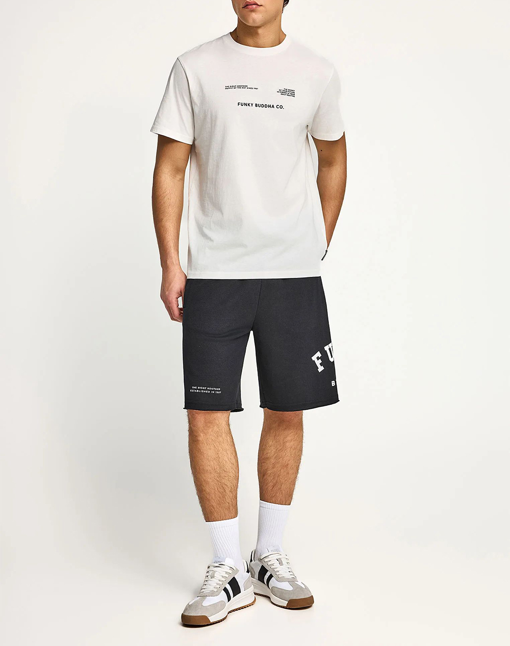 Funky Buddha Shorts Fbm013-051-03-Black Black ανδρικά αθλητικά ρούχα Σορτς Βερμουδα Politikos Shop Πολιτικός