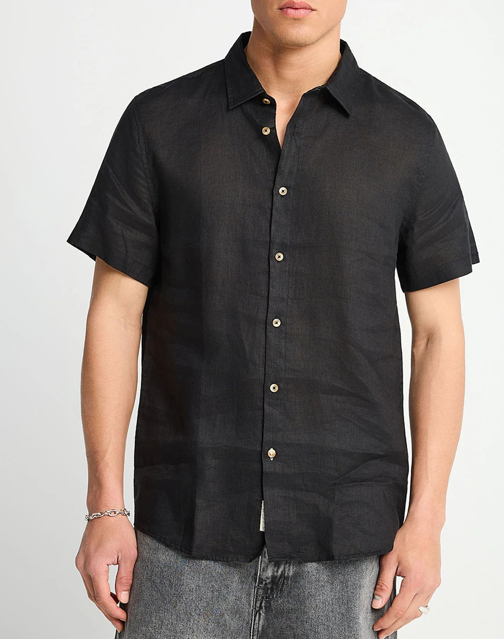 FUNKY BUDDHA Shirts FBM013-002-05-BLACK Black