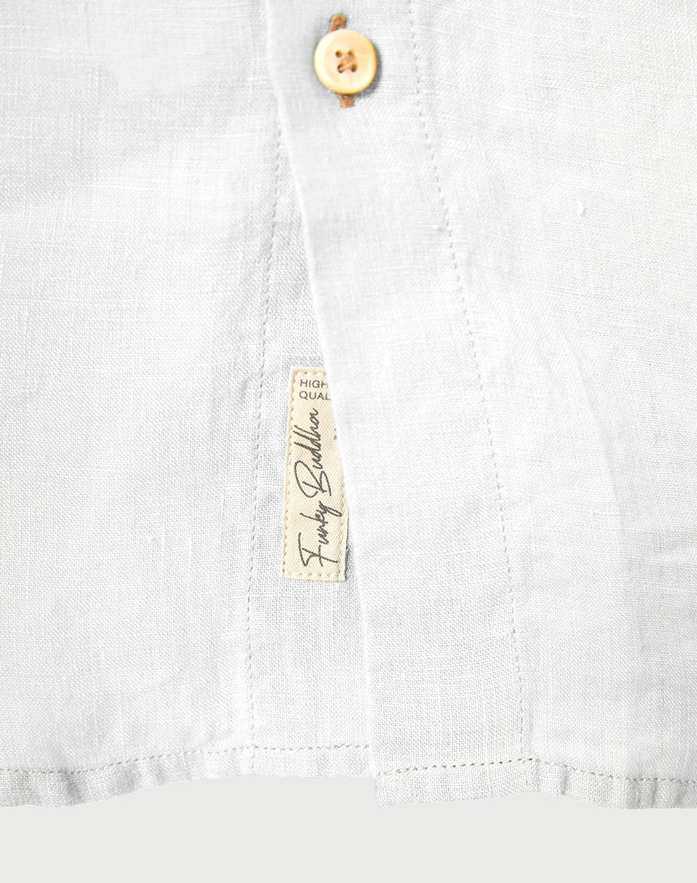 Funky Buddha Shirts Fbm013-002-05-White White ανδρικά ρούχα πουκάμισα Politikos Shop Πολιτικός