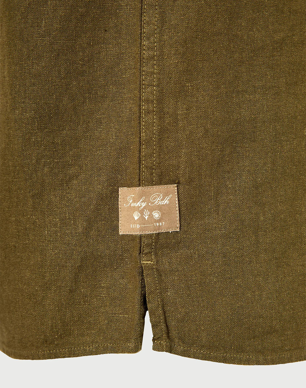 Funky Buddha Shirts Fbm013-006-05-Dusty Olive ανδρικά ρούχα πουκάμισα Politikos Shop Πολιτικός