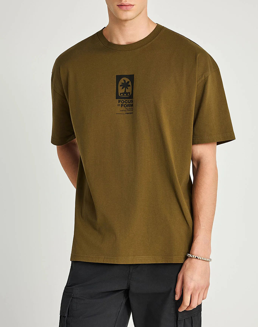 FUNKY BUDDHA T-Shirts FBM013-056-04-Dusty Olive Khaki