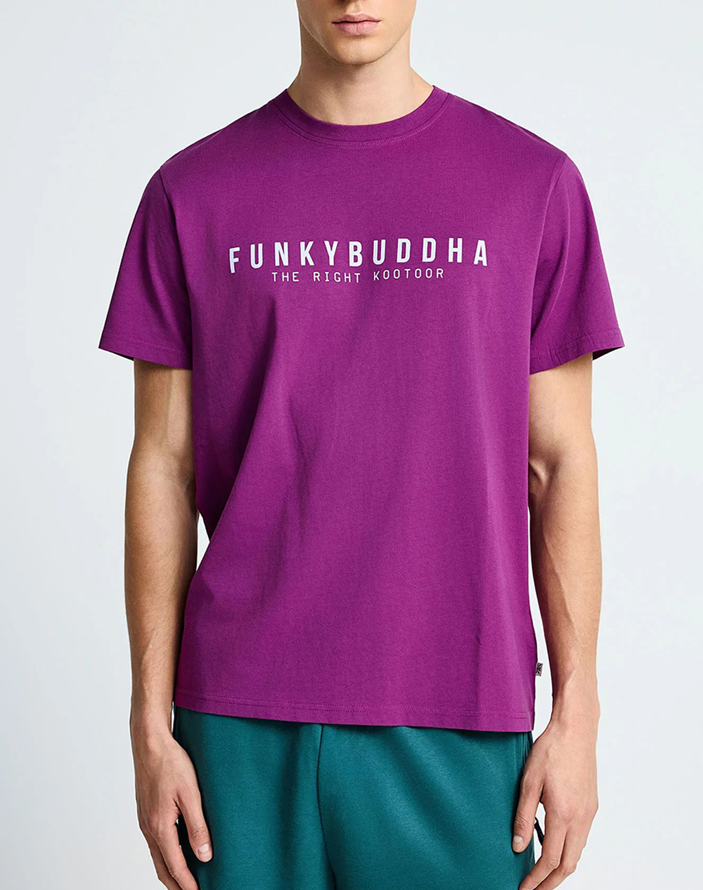 FUNKY BUDDHA T-Shirts FBM013-011-04-WOOD VIOLET Violet