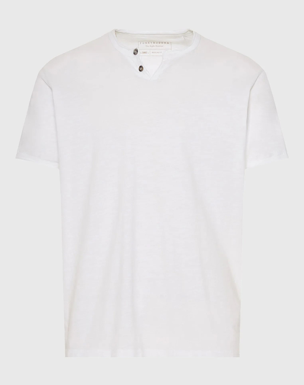 Funky Buddha T-Shirts Fbm013-004-04-White White ανδρικά ρούχα μπλούζες T-Shirt Politikos Shop Πολιτικός