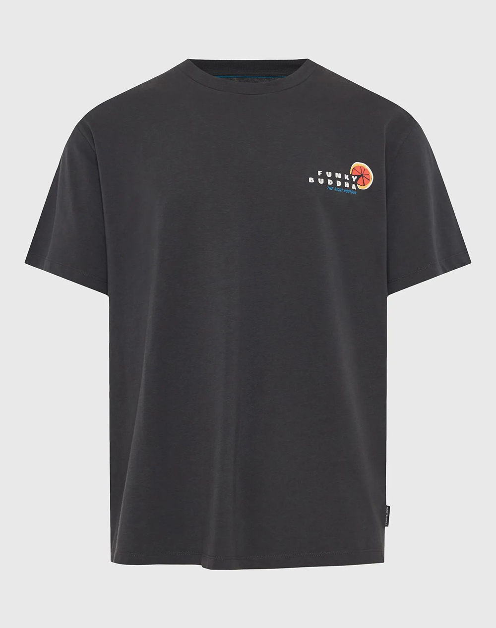 Funky Buddha T-Shirts Fbm013-087-04-Anthracite Gray ανδρικά ρούχα μπλούζες T-Shirt Politikos Shop Πολιτικός