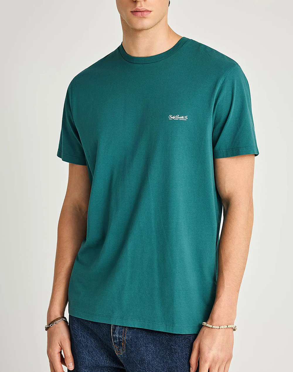 FUNKY BUDDHA T-Shirts FBM013-001-04-MEDITERRANEA Petrol