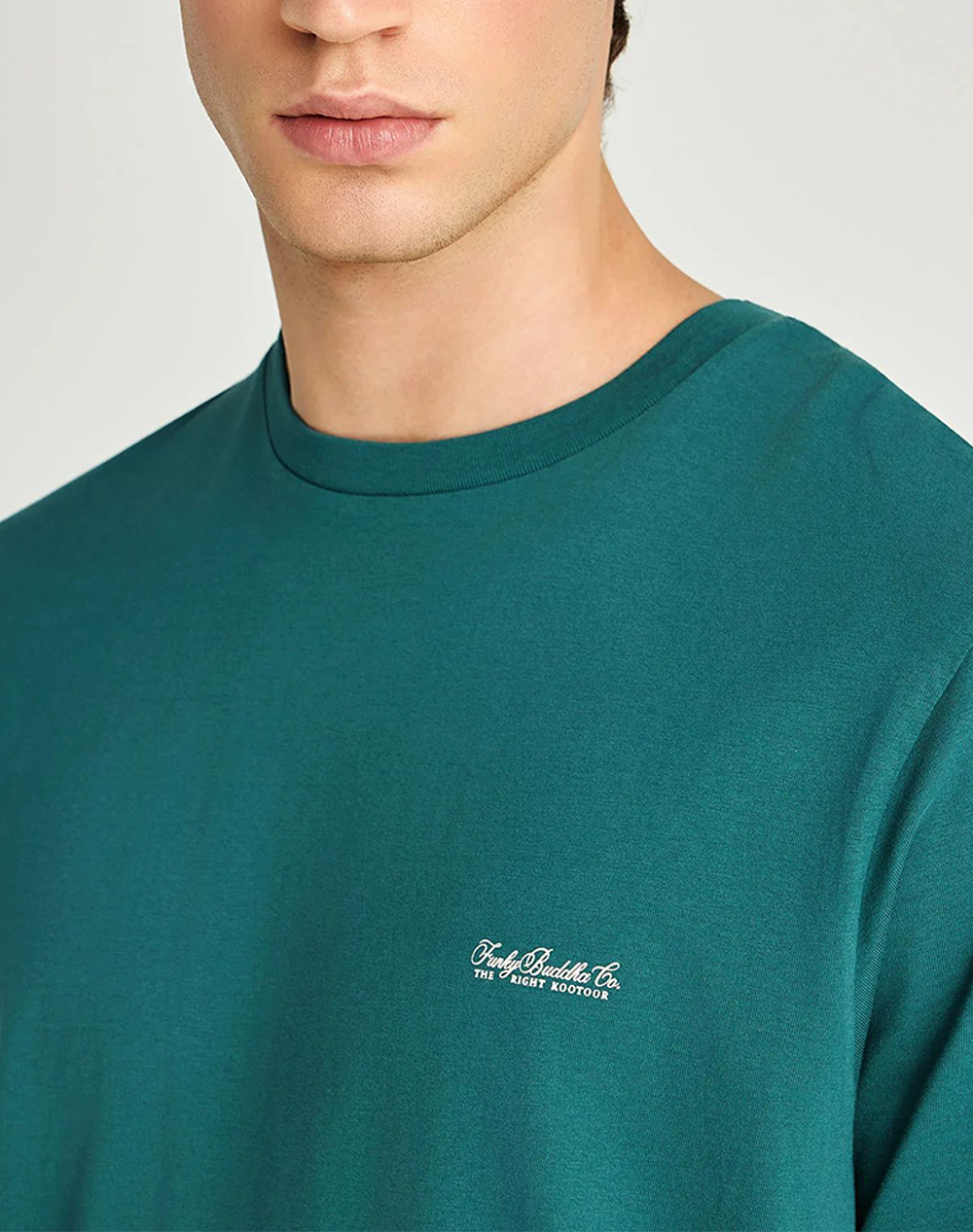 Funky Buddha T-Shirts Fbm013-001-04-Mediterranea Petrol ανδρικά ρούχα μπλούζες T-Shirt Politikos Shop Πολιτικός