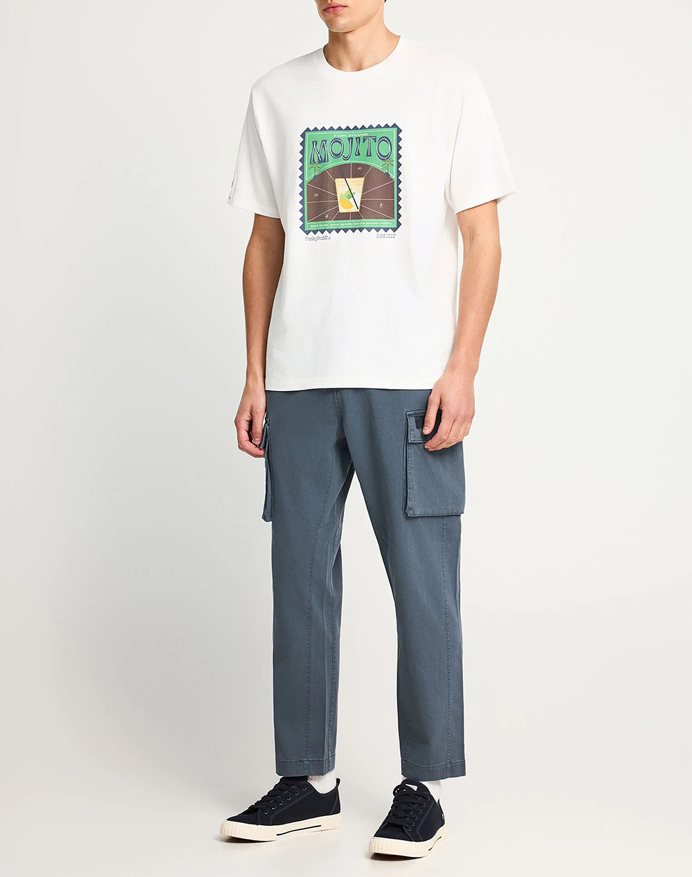Funky Buddha T-Shirts Fbm013-042-04-Off White Offwhite ανδρικά ρούχα μπλούζες T-Shirt Politikos Shop Πολιτικός