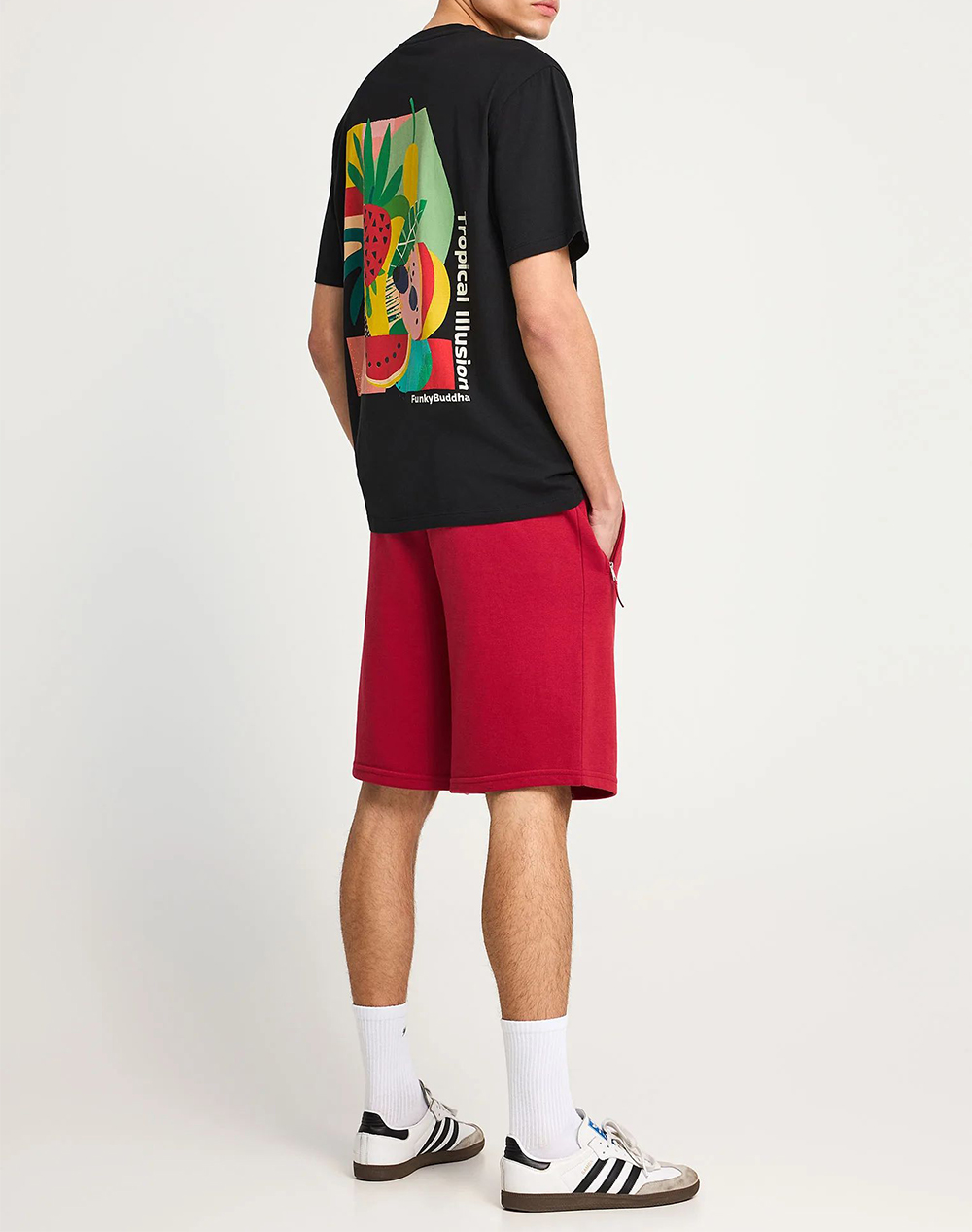 Funky Buddha T-Shirts Fbm013-079-04-Black Black ανδρικά ρούχα μπλούζες T-Shirt Politikos Shop Πολιτικός