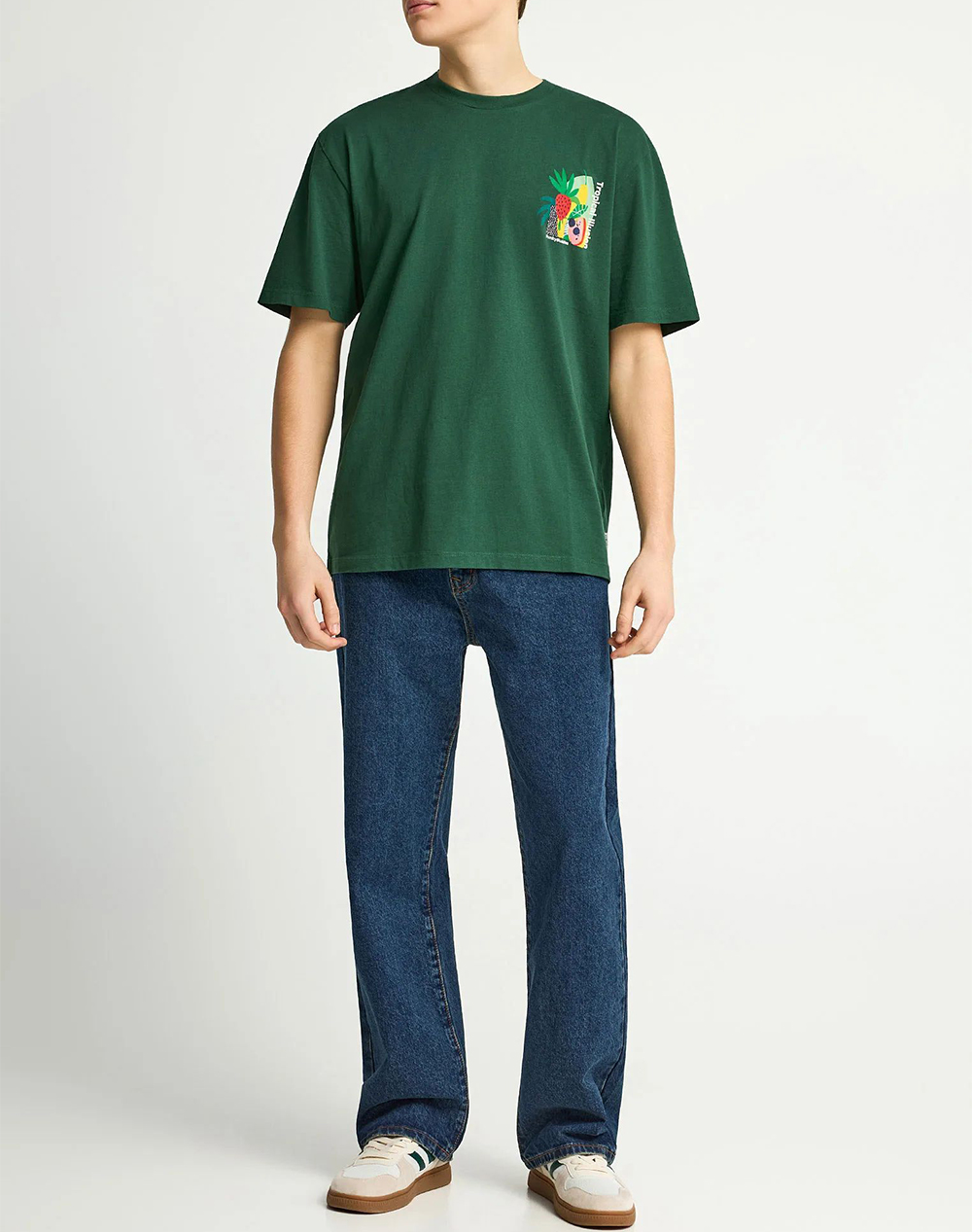 Funky Buddha T-Shirts Fbm013-079-04-Bistrot Green ανδρικά ρούχα μπλούζες T-Shirt Politikos Shop Πολιτικός