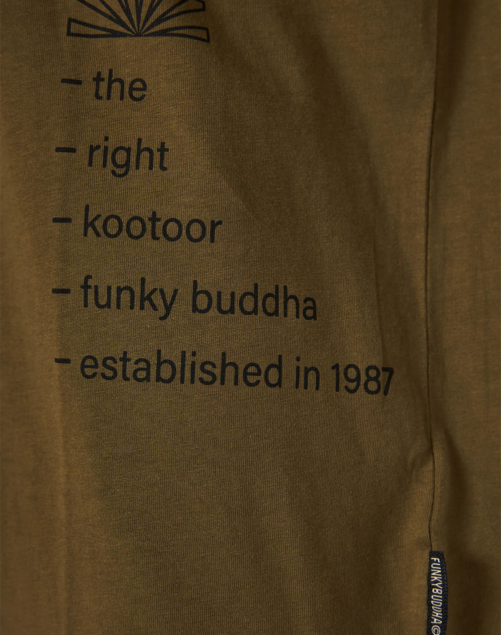 Funky Buddha T-Shirts Fbm013-014-04-Dusty Olive ανδρικά ρούχα μπλούζες T-Shirt Politikos Shop Πολιτικός