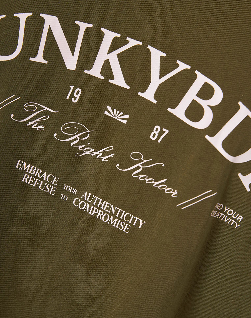 Funky Buddha T-Shirts Fbm013-017-04-Khaki Khaki ανδρικά ρούχα μπλούζες T-Shirt Politikos Shop Πολιτικός
