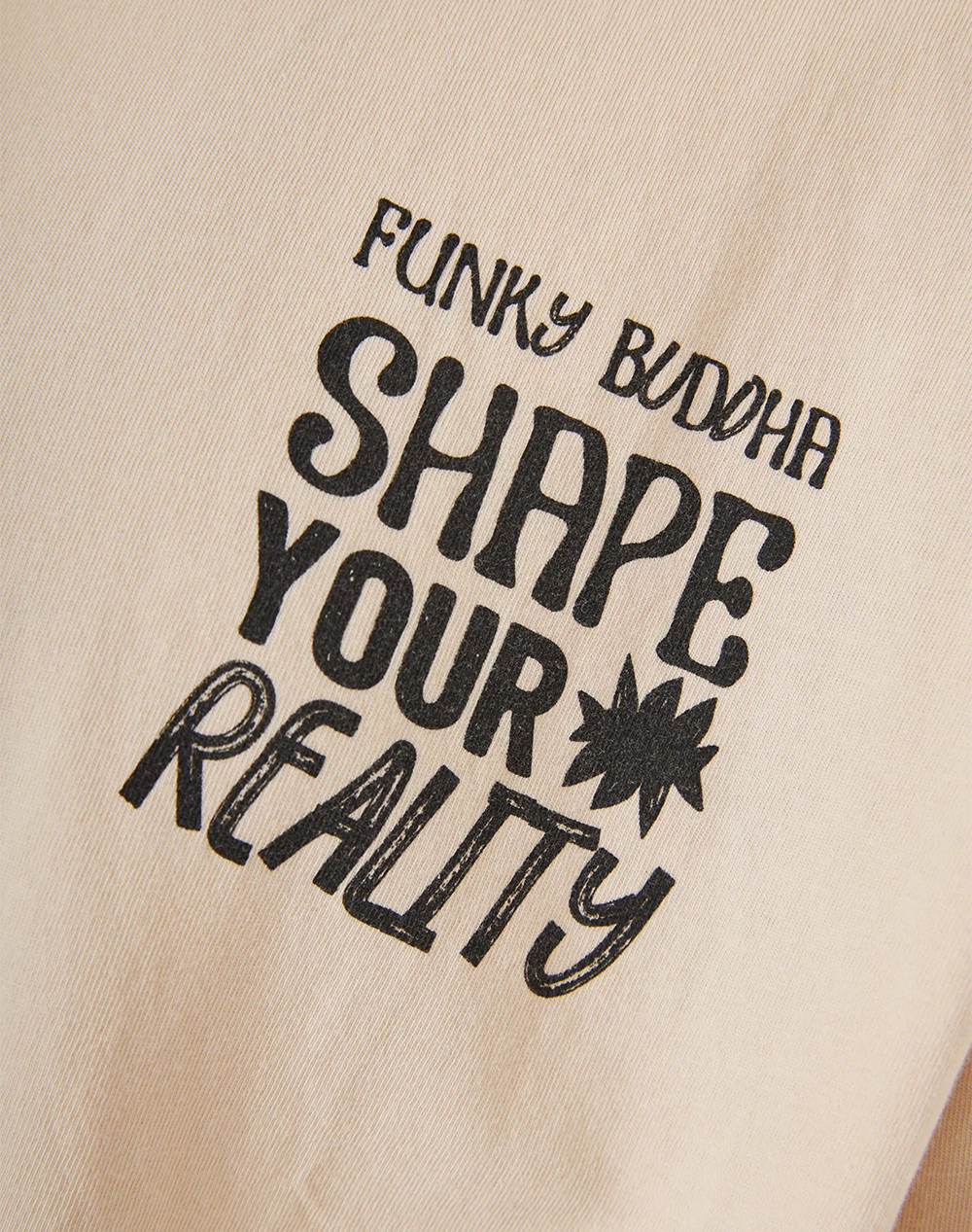 Funky Buddha Fbm013-049-04 - Ανδρική Μπλούζα Κοντό Μανίκι Και Τύπωμα Fbm013-049-04-Cloud Cream ανδρικά ρούχα μπλούζες T-Shirt Politikos Shop Πολιτικός