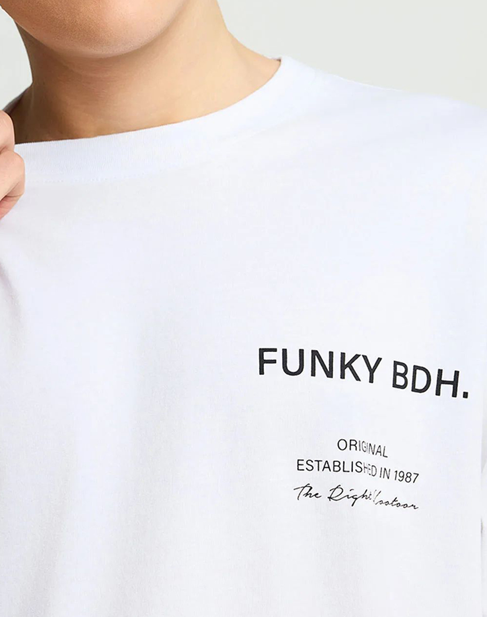 Funky Buddha Ανδρική Μπλούζα Κοντό Μανίκι Και Τύπωμα Fbm013-015-04-Optical White ανδρικά ρούχα μπλούζες T-Shirt Politikos Shop Πολιτικός