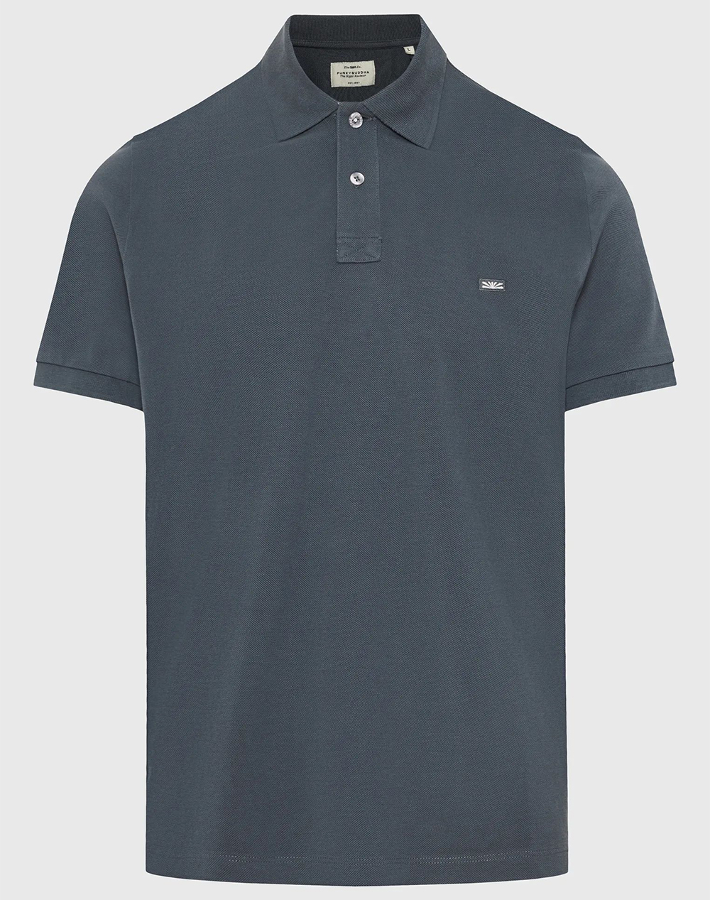 Funky Buddha Polo Shirts Fbm013-001-11-Dk Grey Darkgray ανδρικά ρούχα μπλούζες Politikos Shop Πολιτικός