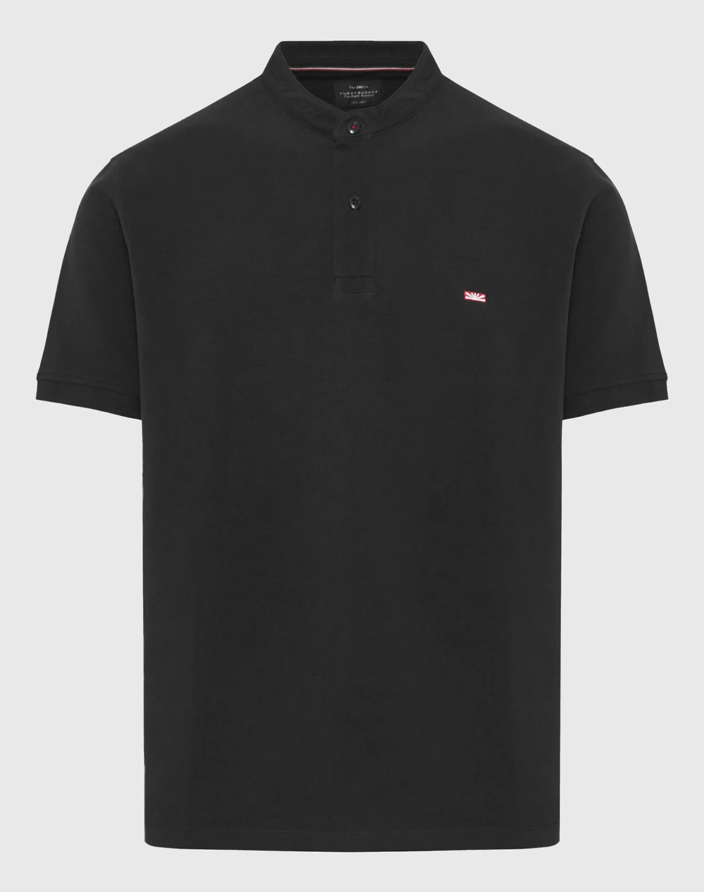 Funky Buddha Polo Shirts Fbm013-003-11-Black Black ανδρικά ρούχα μπλούζες Politikos Shop Πολιτικός