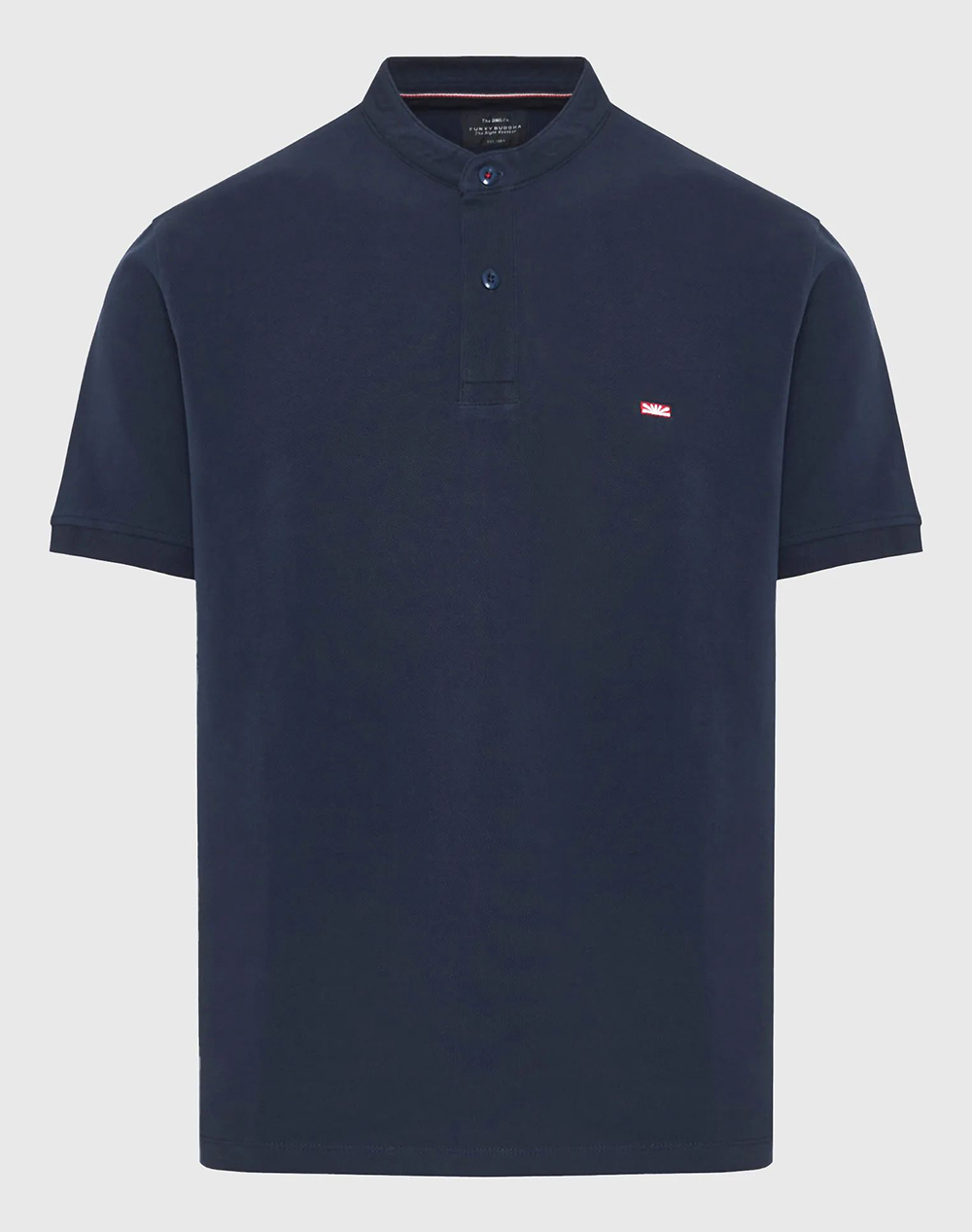 Funky Buddha Polo Shirts Fbm013-003-11-Navy Blue ανδρικά ρούχα μπλούζες Politikos Shop Πολιτικός
