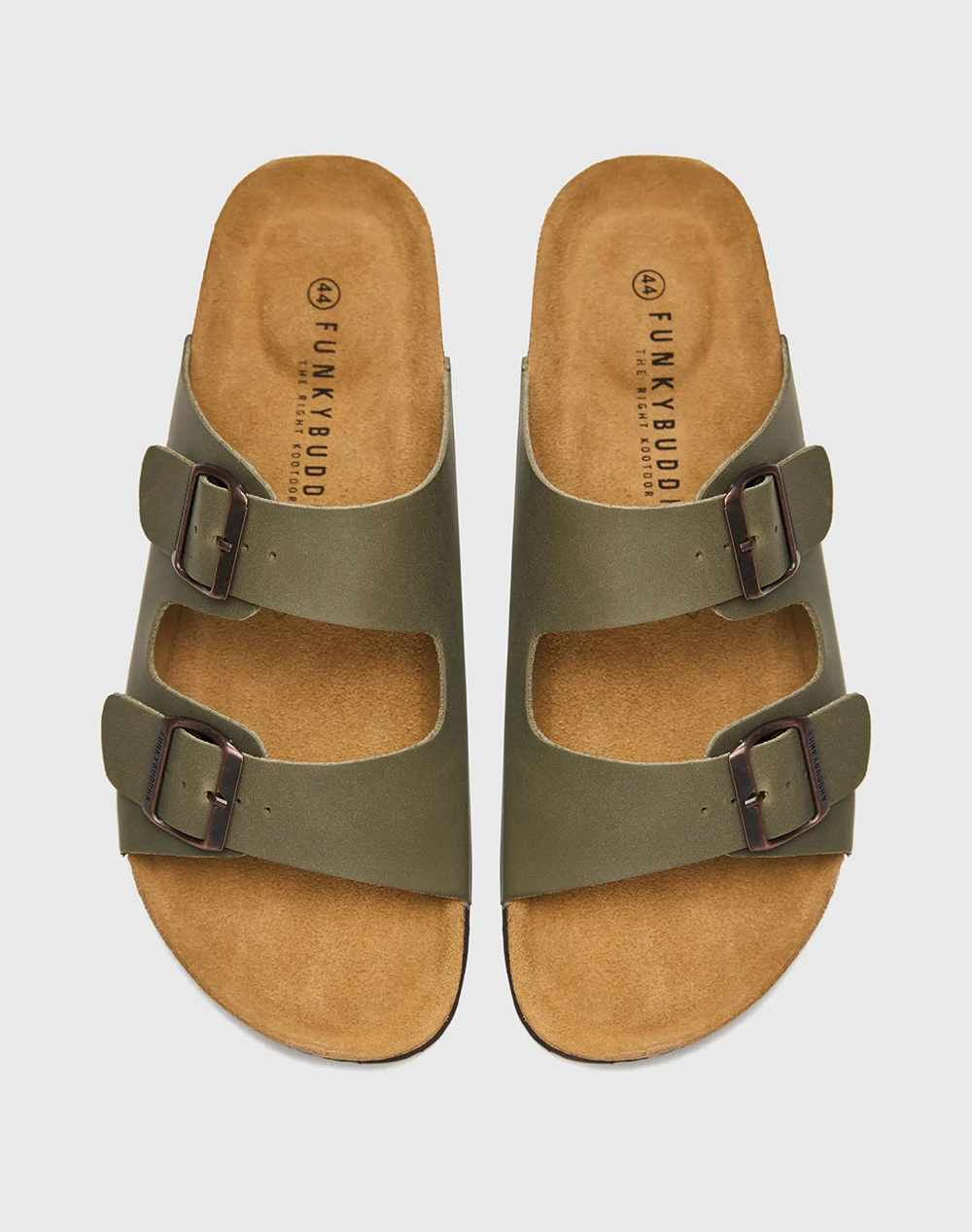 Funky Buddha Ανδρικά Σανδάλια Fbm013-004-08-Sage Green Khaki ανδρικά παπούτσια Πεδιλα Politikos Shop Πολιτικός