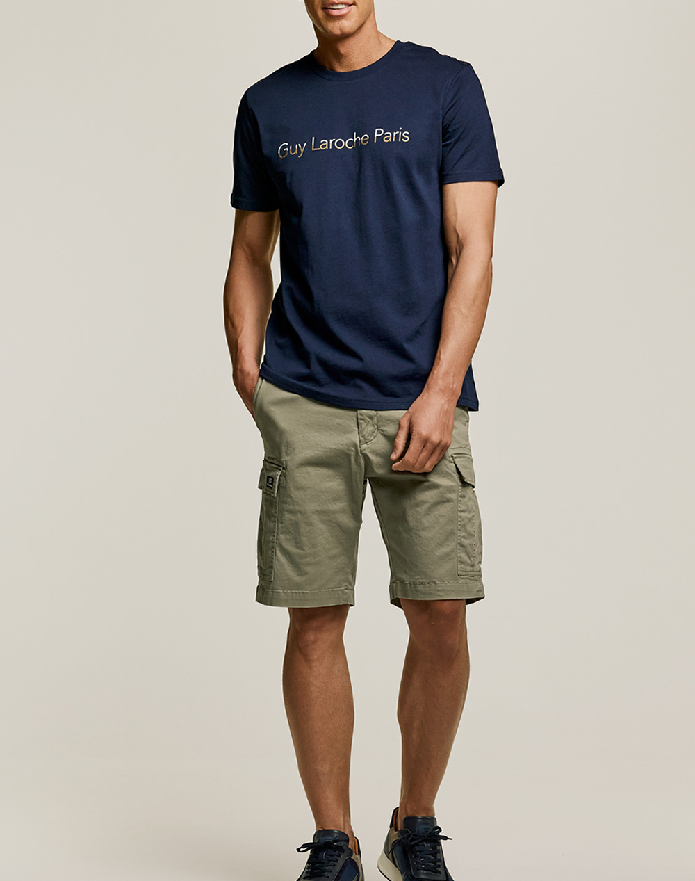 Guy Laroche Es19509 T-Shirt Gles19509-2 Navyblue ανδρικά ρούχα μπλούζες Politikos Shop Πολιτικός