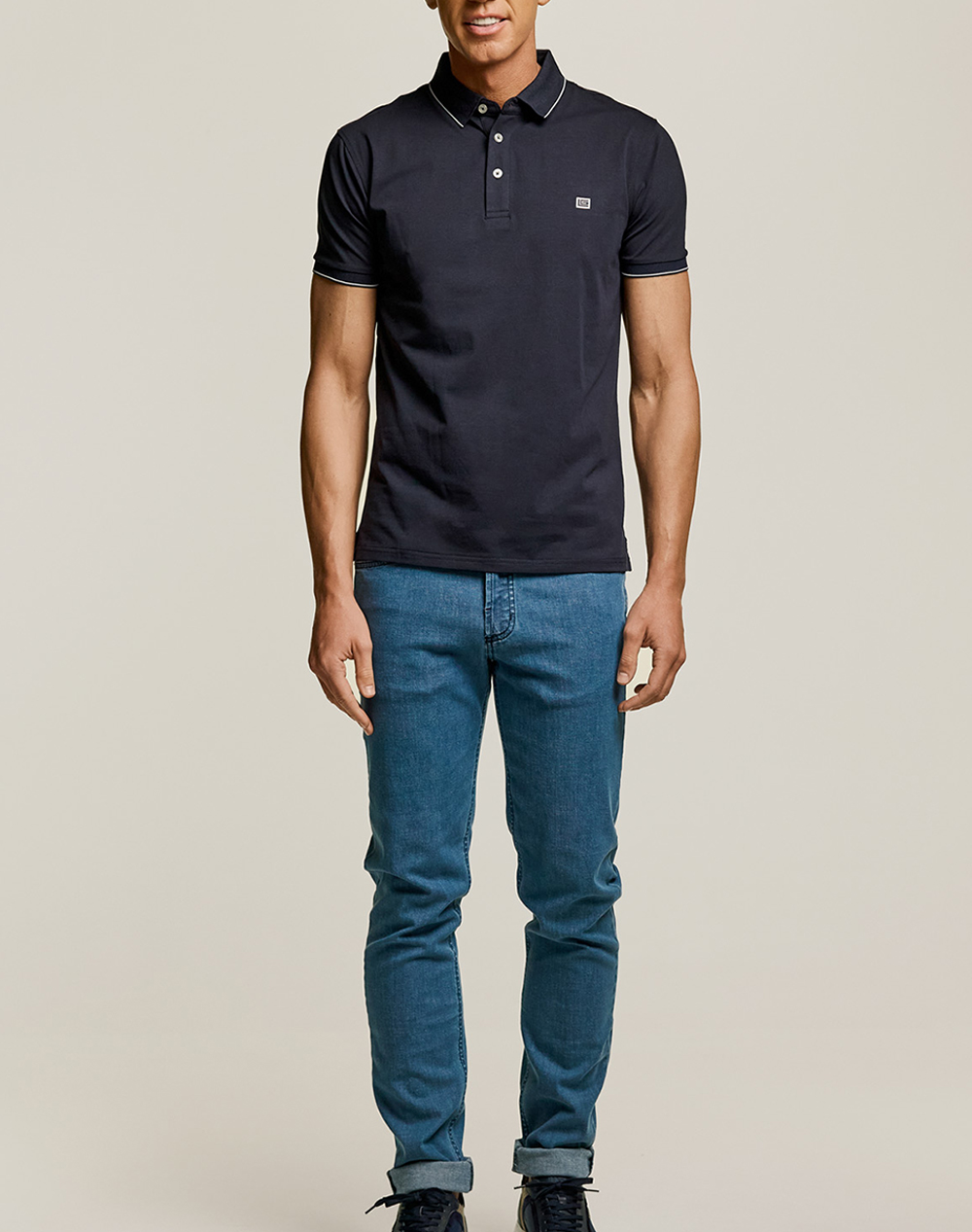 Guy Laroche Es1925 Polo Gles1925-48 Darkblue ανδρικά ρούχα μπλούζες Politikos Shop Πολιτικός
