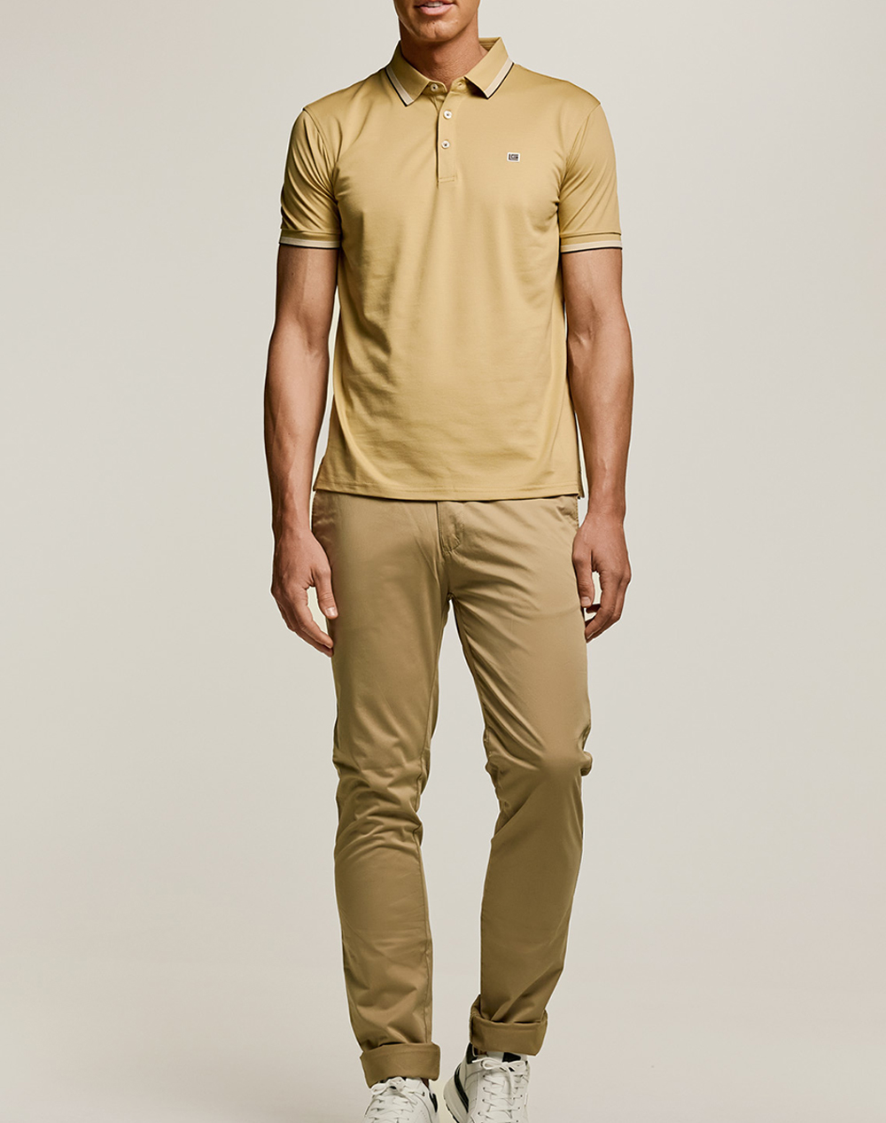 Guy Laroche Es1931 Polo Gles1931-63 Camel ανδρικά ρούχα μπλούζες Politikos Shop Πολιτικός