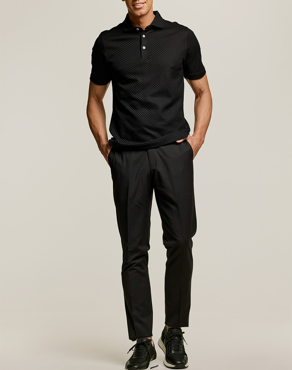 Guy Laroche Es19310 Polo Gles19310-17 Black ανδρικά ρούχα μπλούζες Politikos Shop Πολιτικός