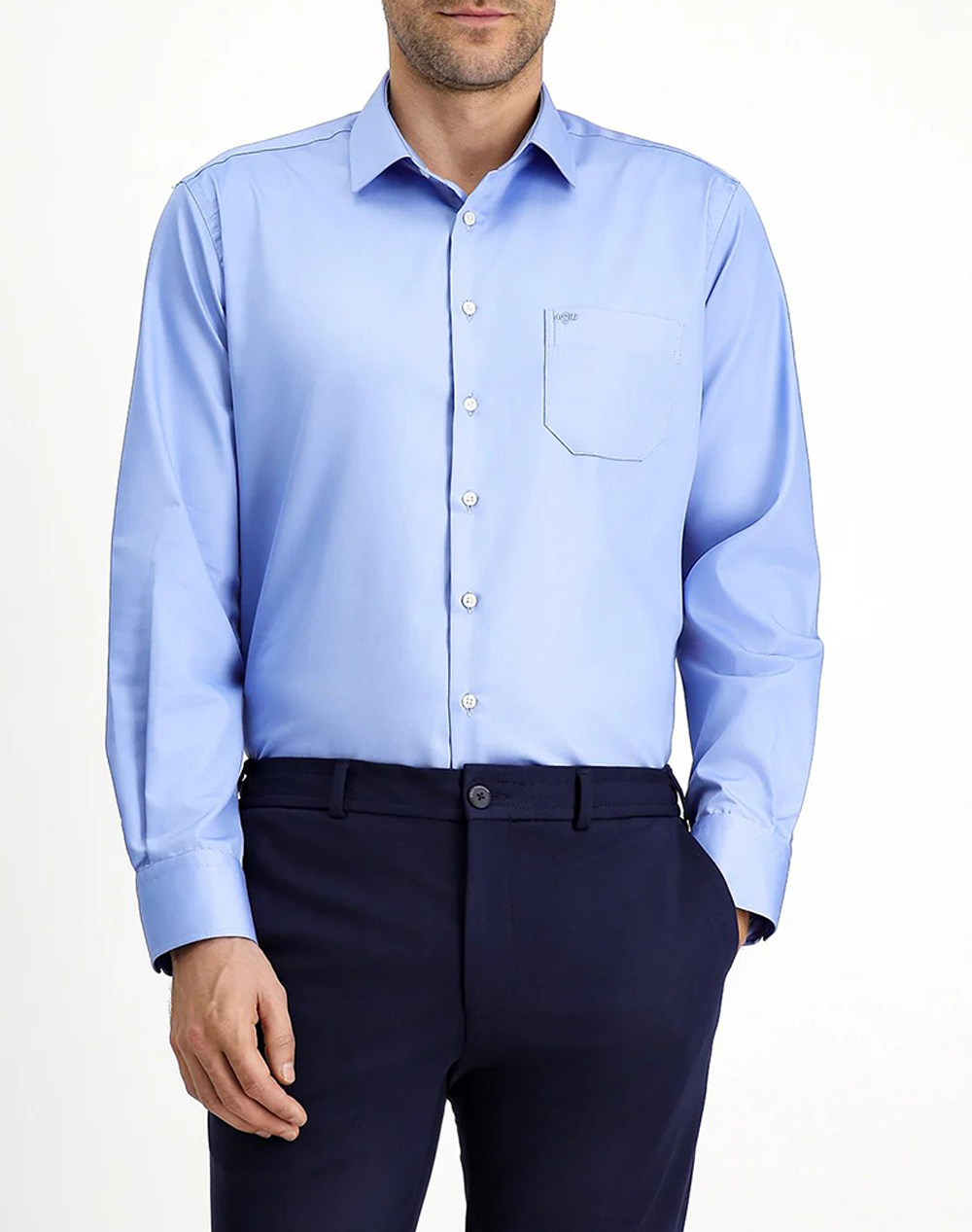 KIGILI Long Sleeve Shirt KSSZ4BE0DZ004-LIGHT BLUE SkyBlue