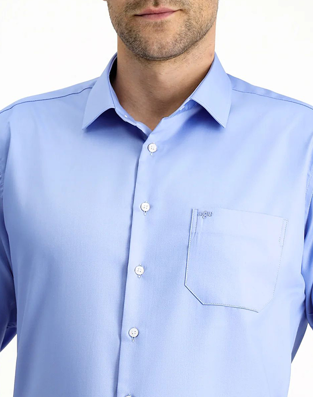 Kigili Long Sleeve Shirt Kssz4Be0Dz004-Light Blue Skyblue ανδρικά ρούχα πουκάμισα Politikos Shop Πολιτικός