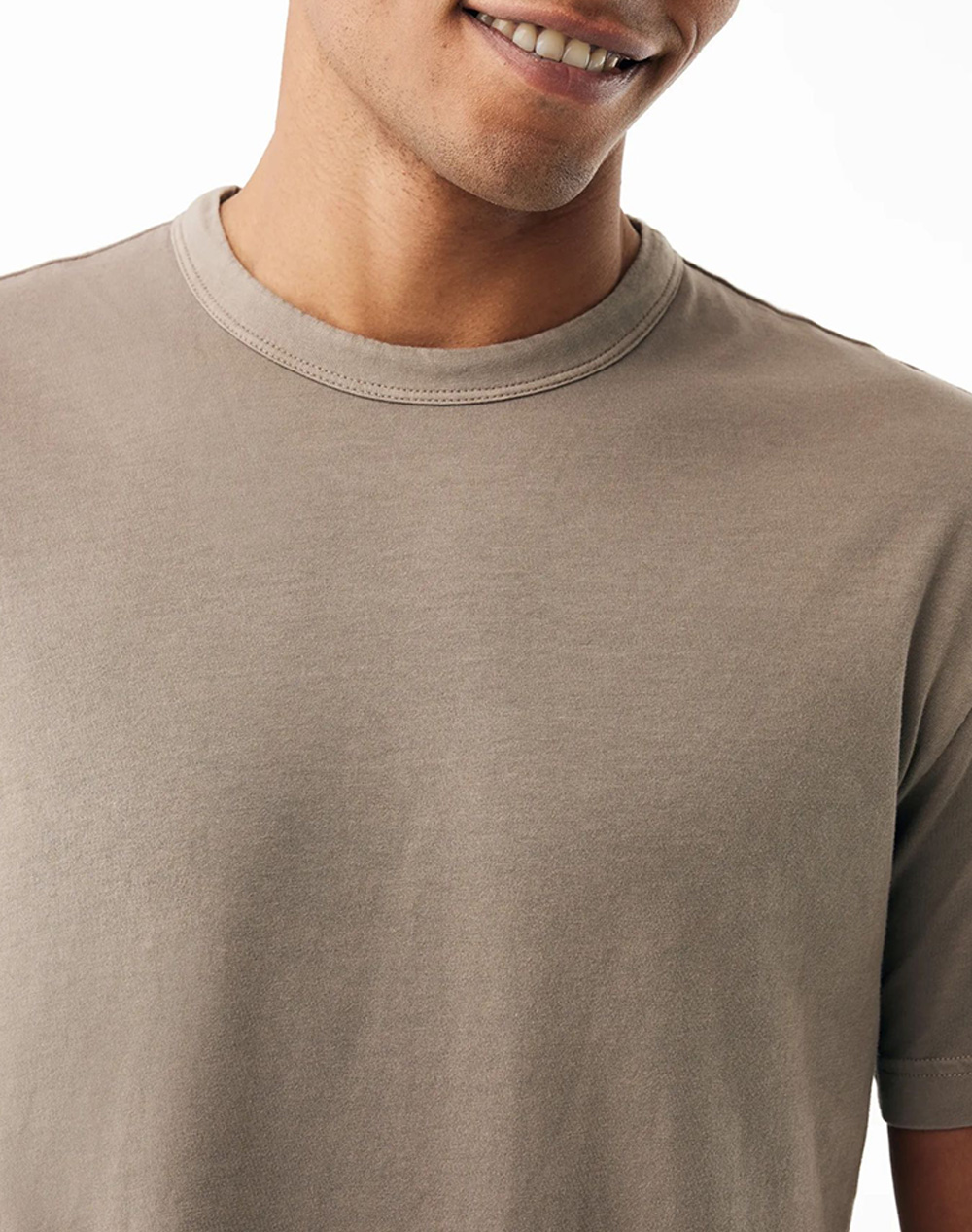 Mexx Garment Dyed T-Shirt Mf007803561M-190809 Sandybrown ανδρικά ρούχα μπλούζες Politikos Shop Πολιτικός