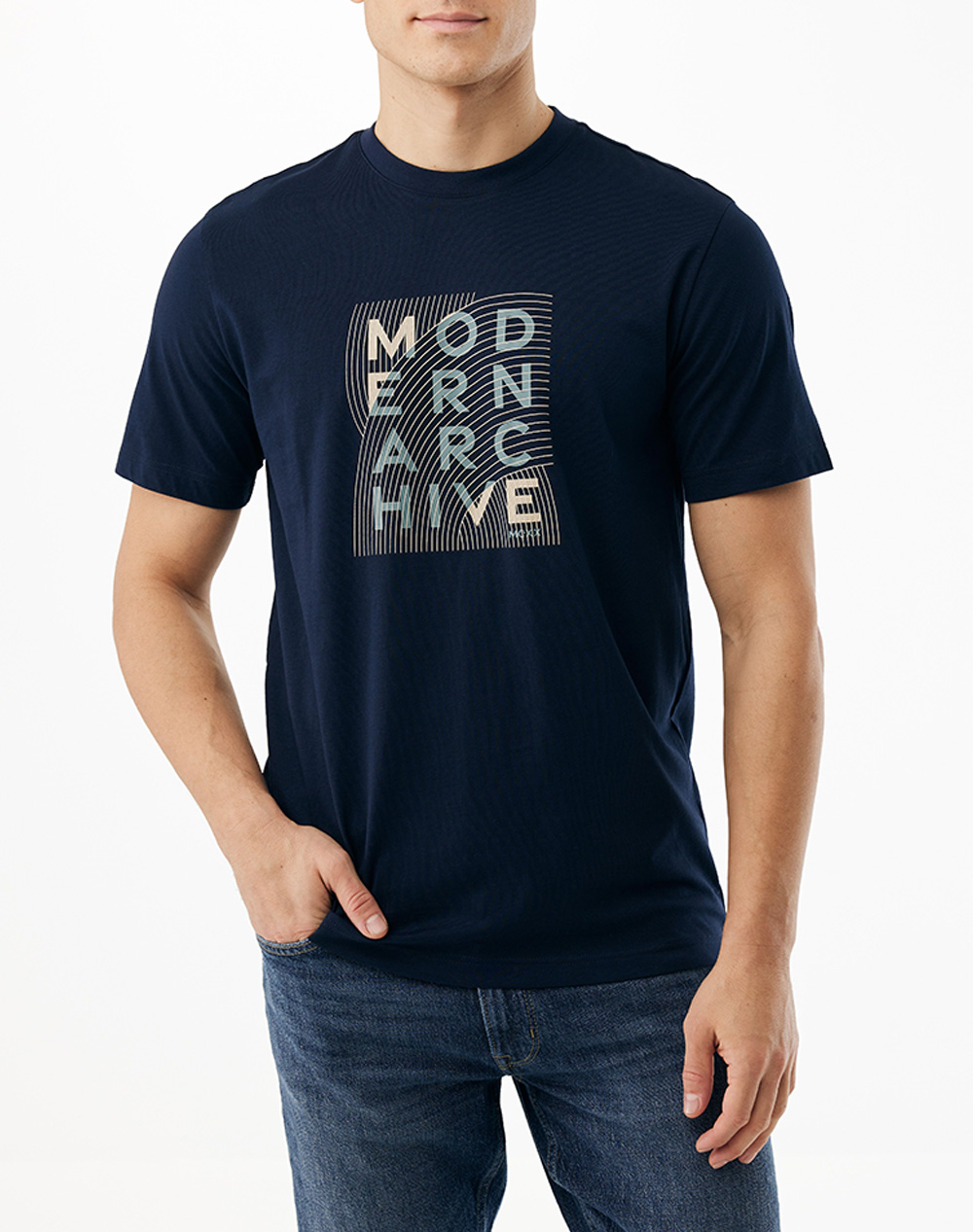 Mexx Ανδρικό T-Shirt Κοντομάνικο Ναυτικό Μπλε Βαμβάκι