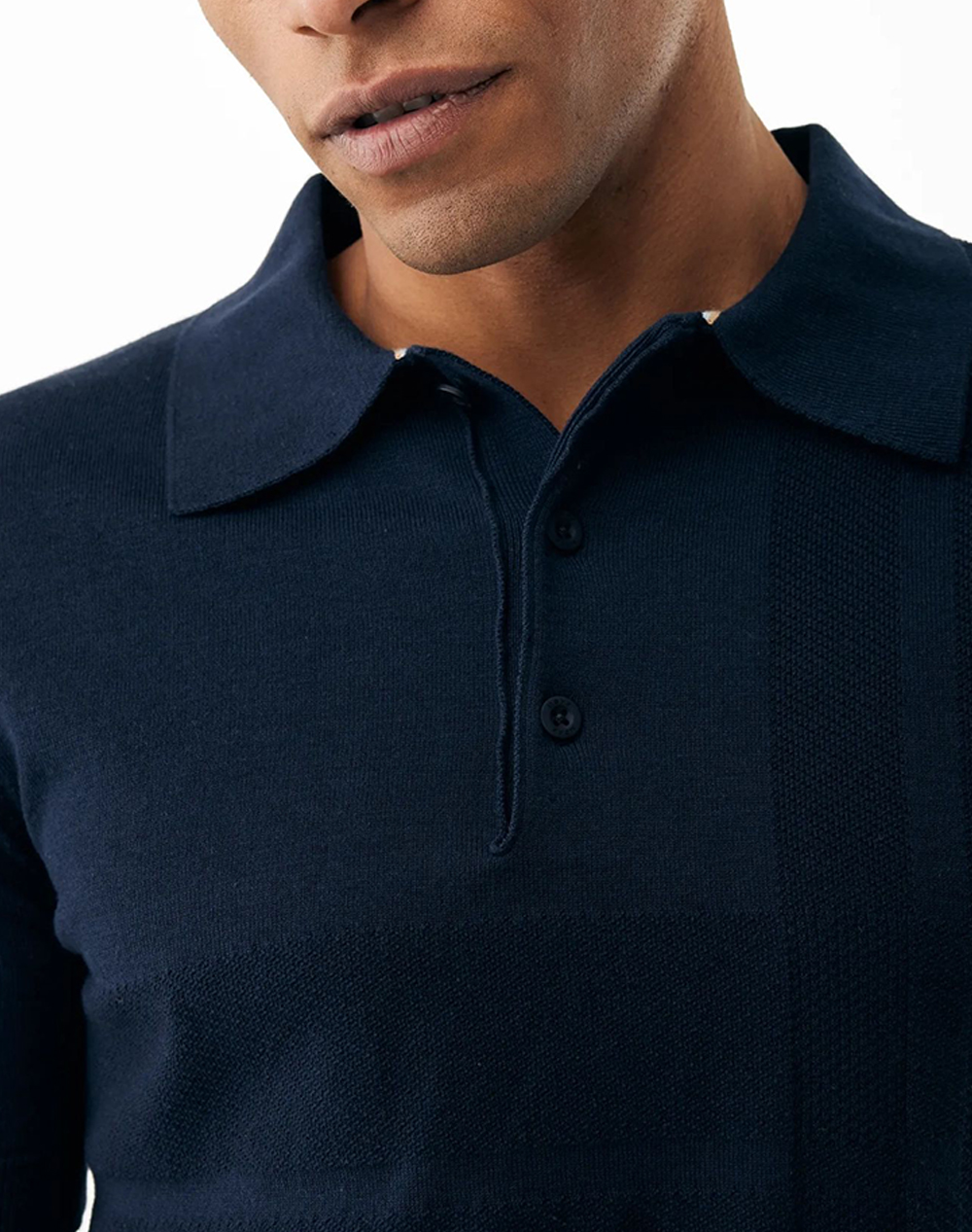 Mexx Knitted Polo Mf006601961M-193923 Darkblue ανδρικά ρούχα μπλούζες Politikos Shop Πολιτικός