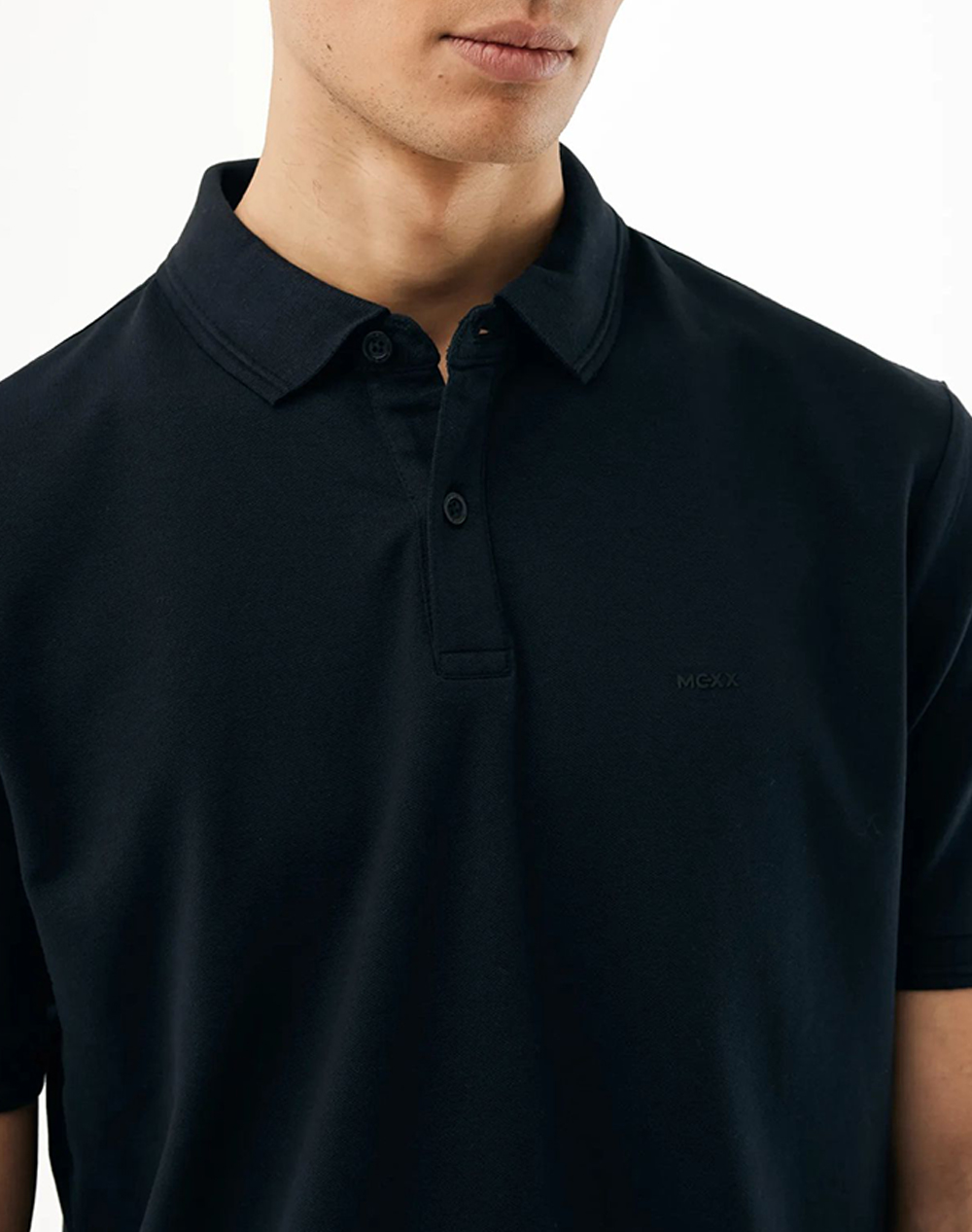 Mexx Bogie Pique Polo Mf007100161M-193911 Black ανδρικά ρούχα μπλούζες Politikos Shop Πολιτικός
