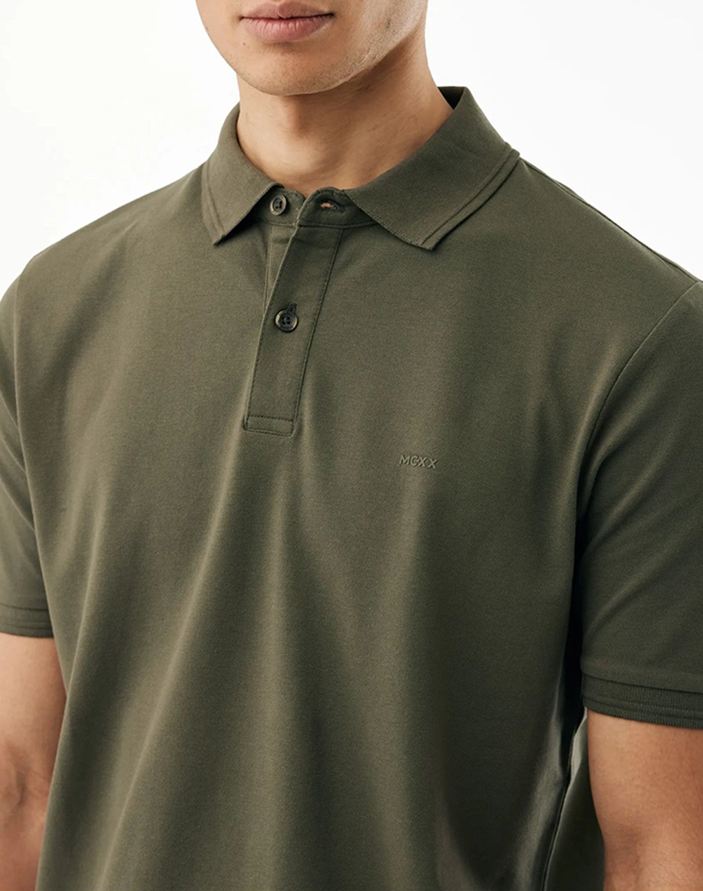 Mexx Bogie Pique Polo Mf007100161M-190312 Darkgreen ανδρικά ρούχα μπλούζες Politikos Shop Πολιτικός