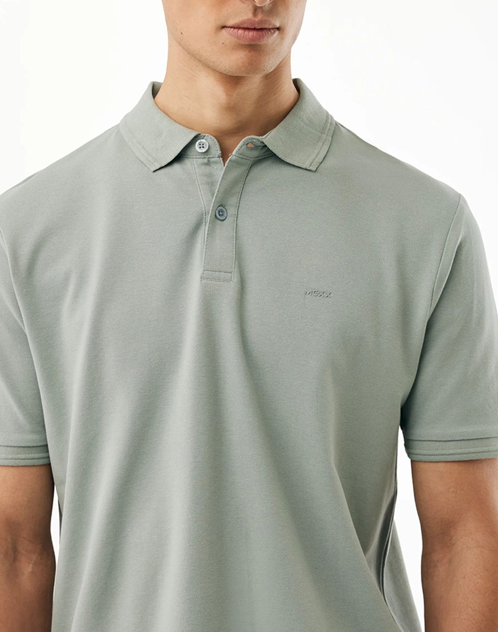 Mexx Bogie Pique Polo Mf007100161M-164706 Lightgreen ανδρικά ρούχα μπλούζες Politikos Shop Πολιτικός