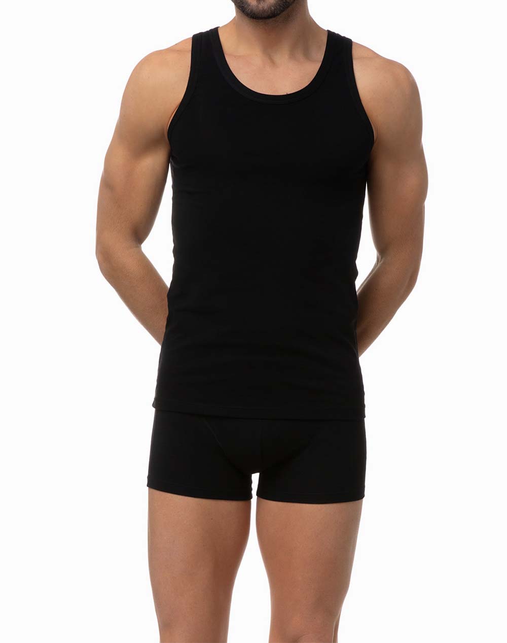 Minerva Φαν Χμ Ανδρ 2Τμχ Sporties 90-12014-020 Black ανδρικά εσώρουχα Φανελες Politikos Shop Πολιτικός
