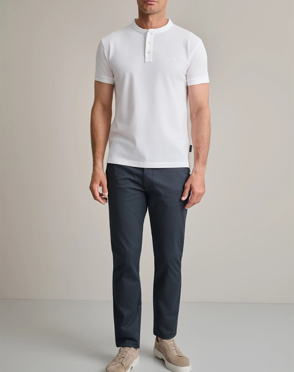 Navy Green Παντελόνι Απιετο Modern Fit 24Ag 1003Mfa 245-Crown Blue Mixed ανδρικά ρούχα παντελόνια Chinos Politikos Shop Πολιτικός
