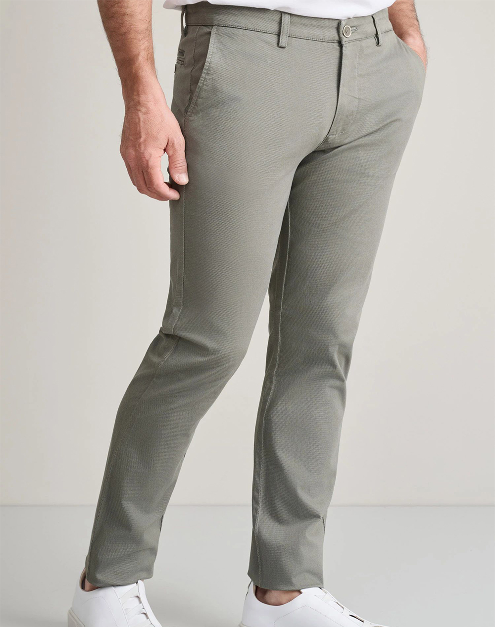 Navy Green Παντελόνι Απιετο Modern Fit 24Ag 1003Mfa 243-Quartz Gray ανδρικά ρούχα παντελόνια Chinos Politikos Shop Πολιτικός