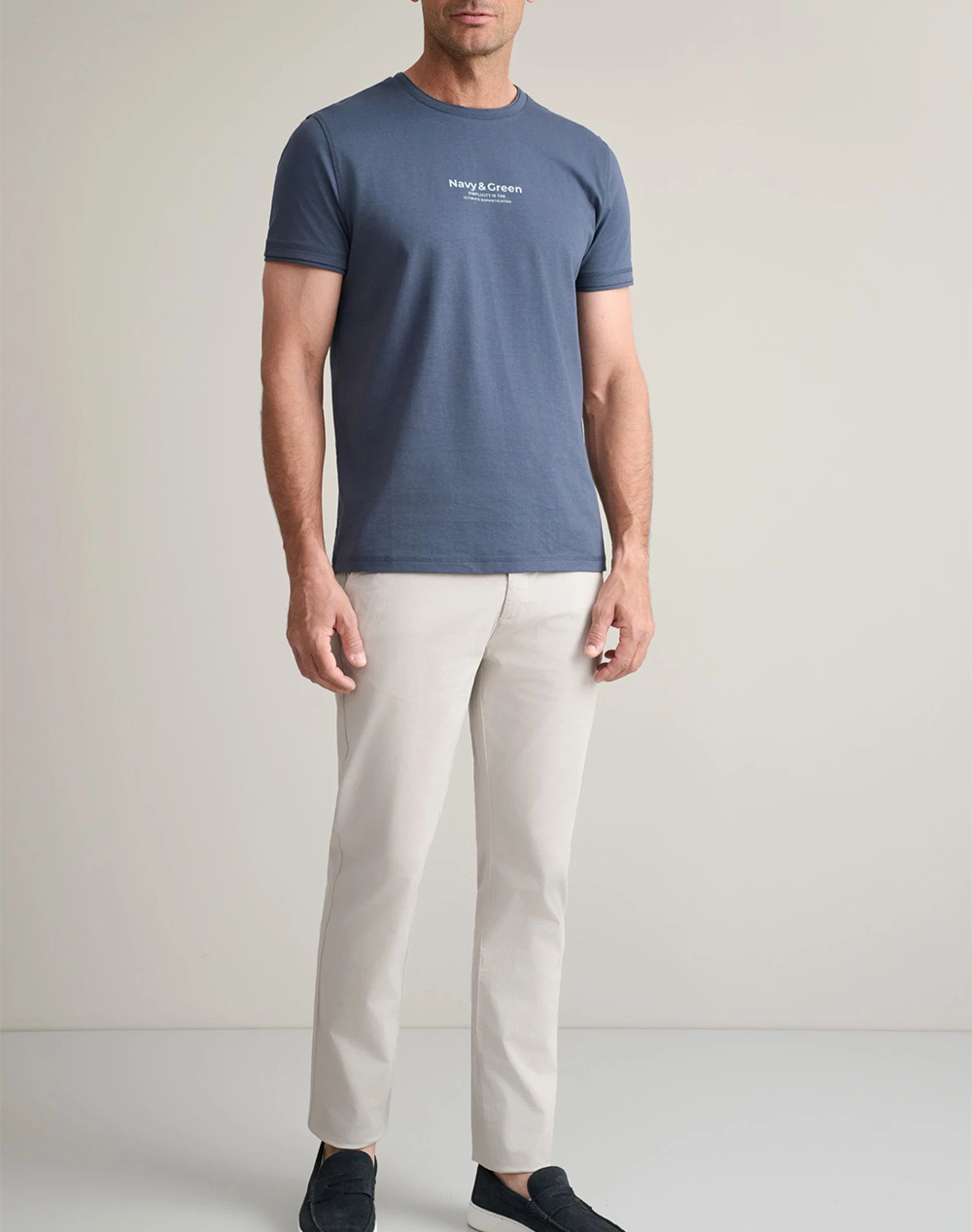 Navy Green Παντελόνι Απιετο Modern Fit 24Ag 1003Mfa 93 3-Sport Grey Mixed ανδρικά ρούχα παντελόνια Chinos Politikos Shop Πολιτικός