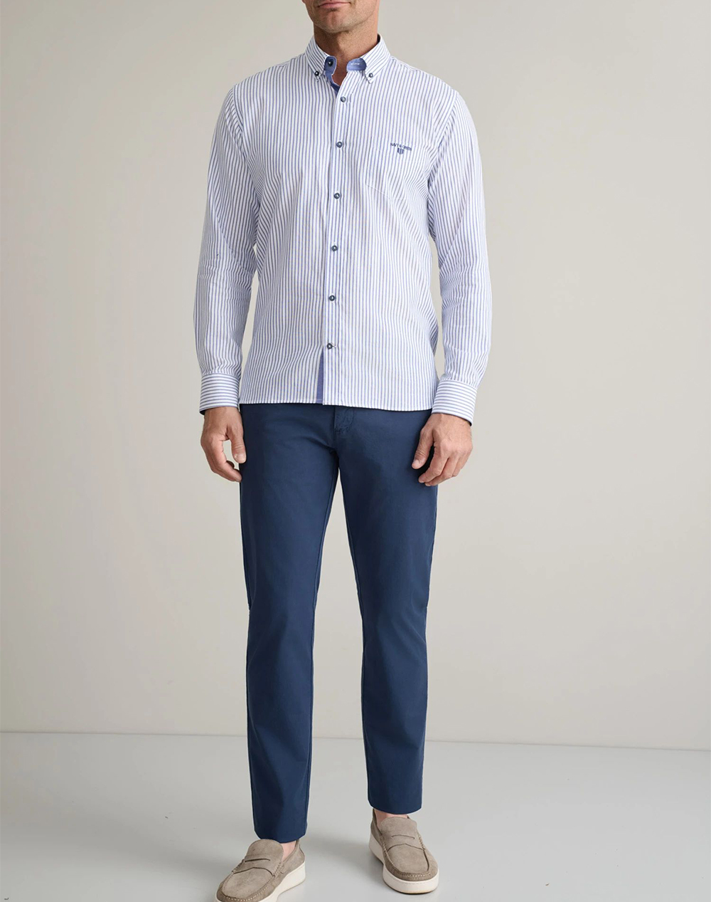 Navy Green Παντελόνι Απιετο Modern Fit 24Ag 1003Mfa 93 3-French Navyblue ανδρικά ρούχα παντελόνια Chinos Politikos Shop Πολιτικός