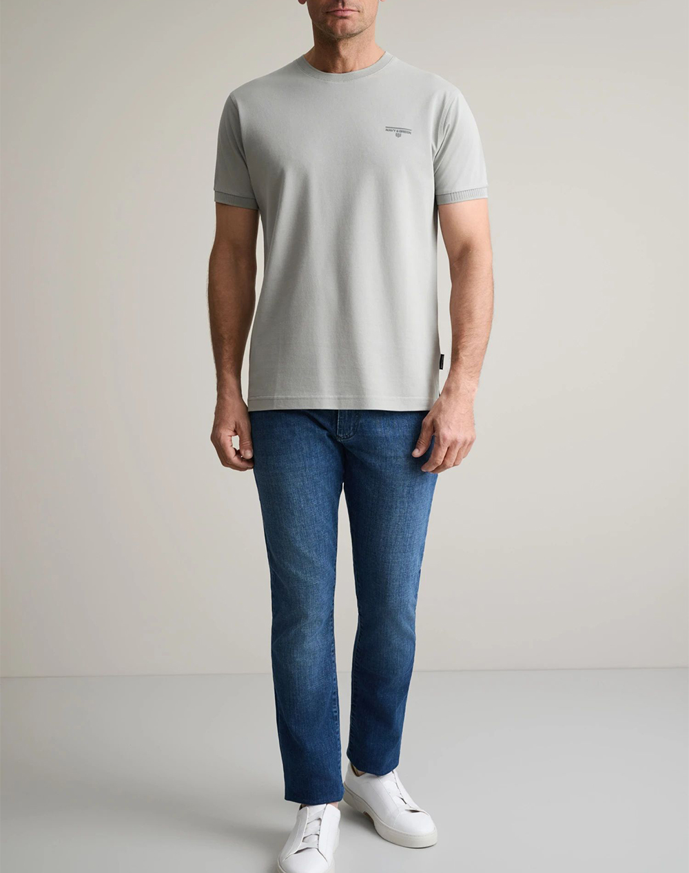 Navy Green Παντελόνι Ντενιμ Low Waist 24Ak 056 Lw-Classic Blue Denimblue ανδρικά ρούχα παντελόνια Jeans Politikos Shop Πολιτικός
