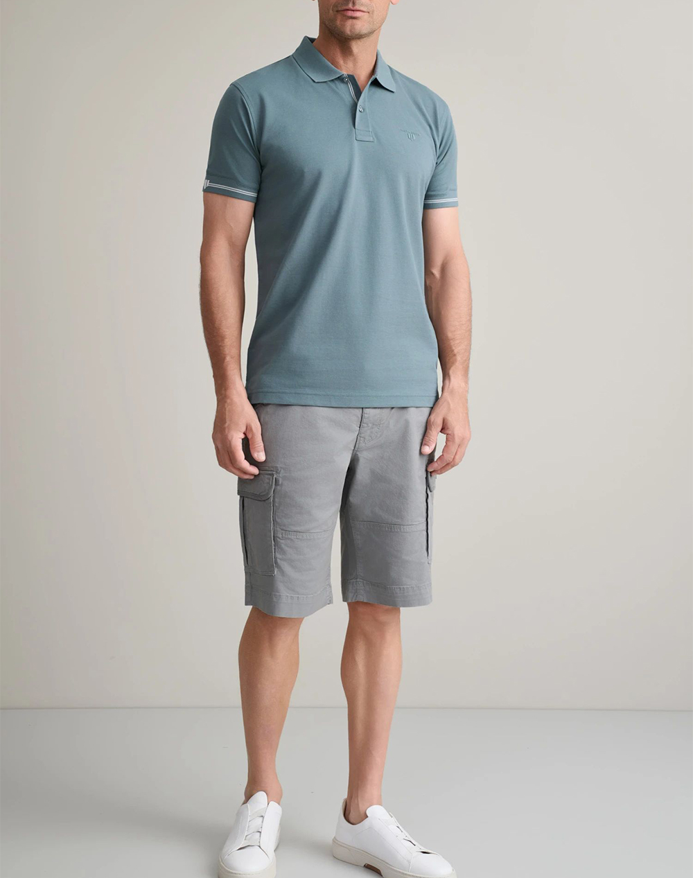 NAVY&GREEN ΒΕΡΜΟΥΔΑ CARGO ΜΕ ΖΩΝΗ 24RE.123/CGV.2-FROST GREY Gray φωτογραφία