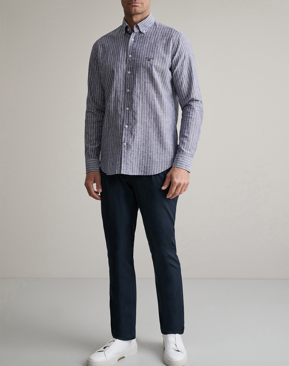 Navy Green Πουκαμισο Comfort Fit 24Ng B390 1B-Blue Night White Navyblue ανδρικά ρούχα πουκάμισα Politikos Shop Πολιτικός