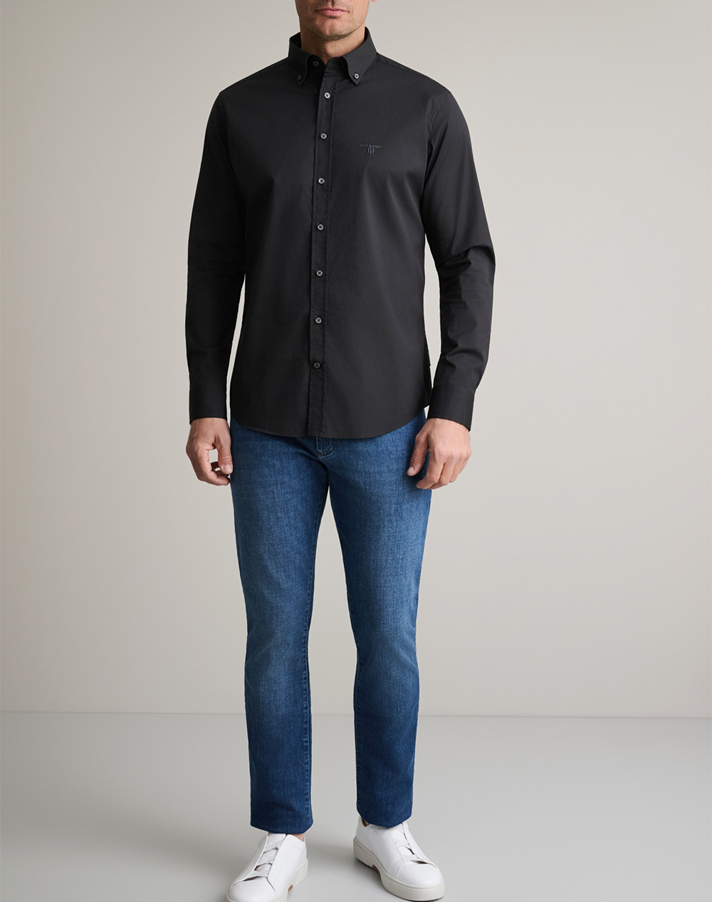 Navy Green Πουκαμισο Comfort Fit 24Ng Sd61 1B 8-Black Ink Black ανδρικά ρούχα πουκάμισα Politikos Shop Πολιτικός