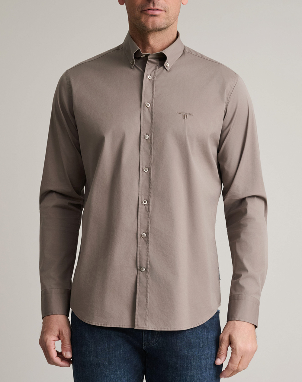 NAVY&GREEN ΠΟΥΚΑΜΙΣΟ COMFORT FIT 24NG.SD61/1B.8-PASTEL BROWN Brown